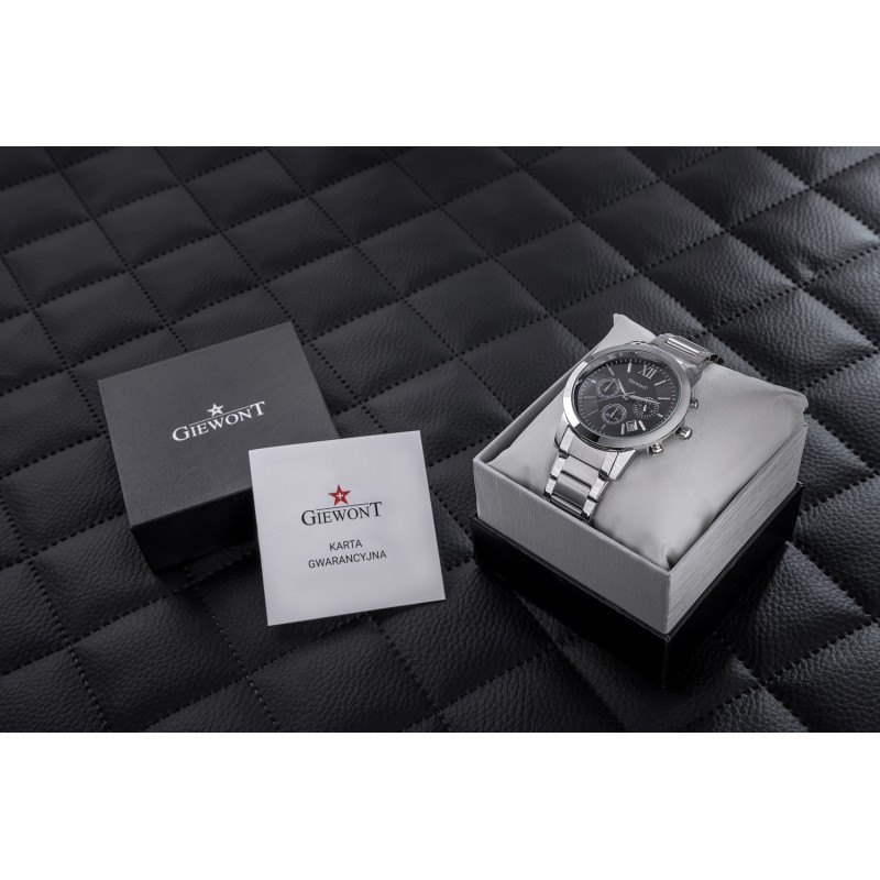 Zegarek Męski GIEWONT Apex Chrono GW6480-1 Chronograf Silver/Black