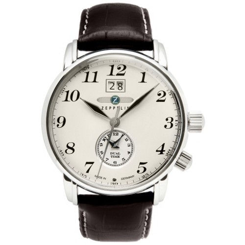 Zegarek Męski ZEPPELIN LZ127 Graf Zeppelin Dual Time 7644-5 + BOX