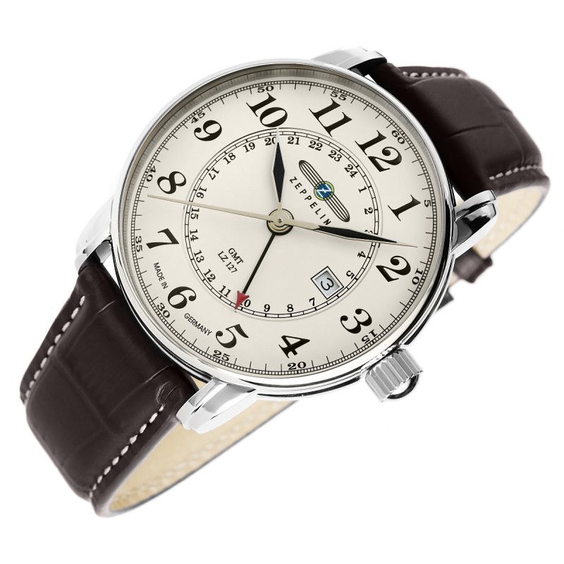 Zegarek Męski ZEPPELIN LZ127 Graf Zeppelin GMT 7642-5 + BOX