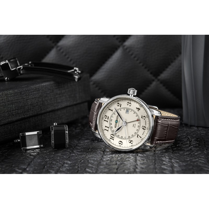 Zegarek Męski ZEPPELIN LZ127 Graf Zeppelin GMT 7642-5 + BOX