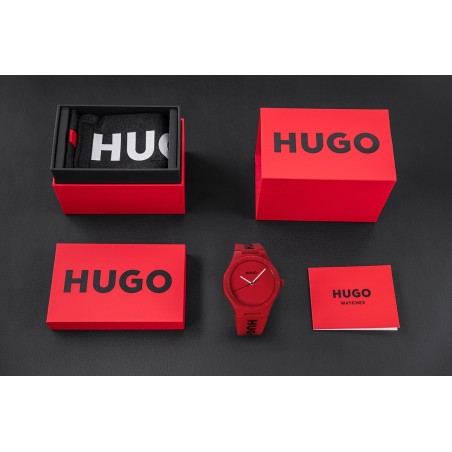 Zegarek Męski HUGO Lit For Him Red 1530346 + BOX
