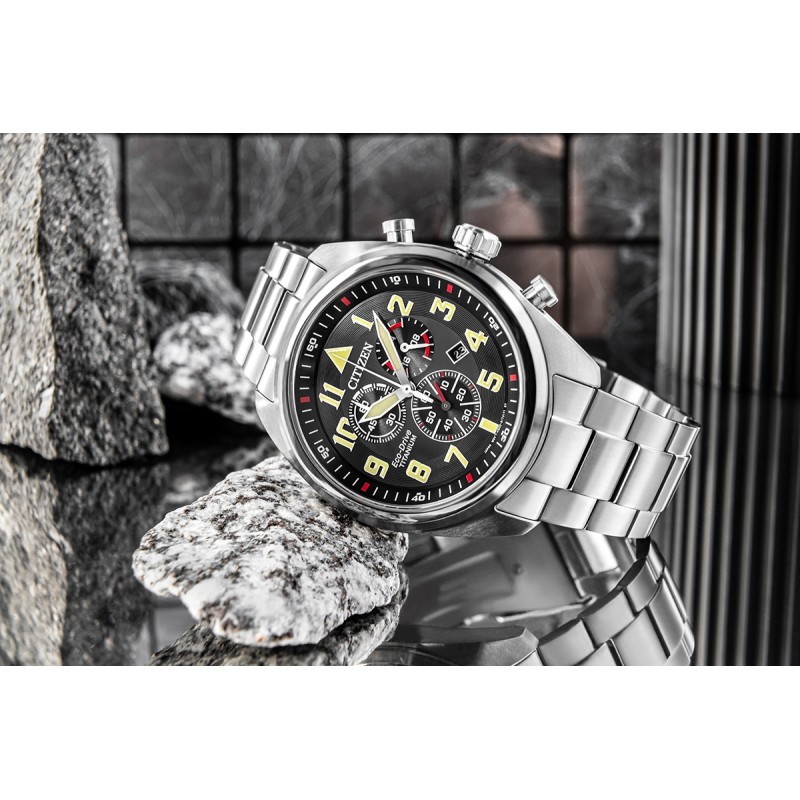 Zegarek Męski CITIZEN Super Titanium Eco-Drive AT2480-81E + BOX