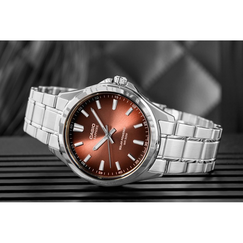 Zegarek Męski CASIO Solar MTS-RS100D-5ADF + BOX