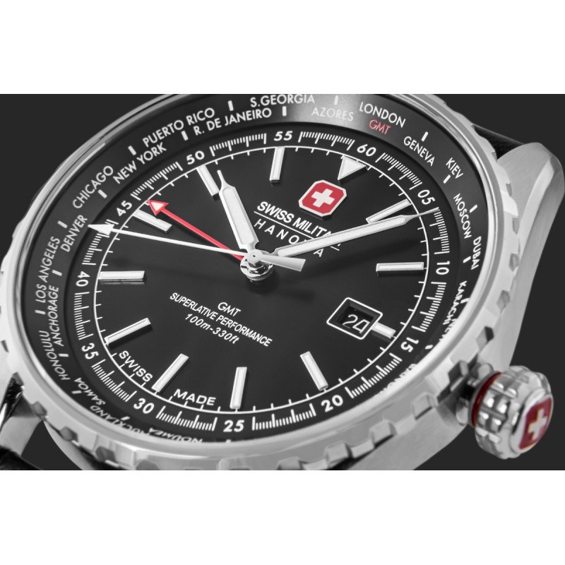 Zegarek Męski SWISS MILITARY HANOWA Afterburn GMT SMWGB0003201 + BOX