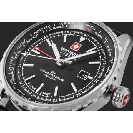Zegarek Męski SWISS MILITARY HANOWA Afterburn GMT SMWGB0003201 + BOX