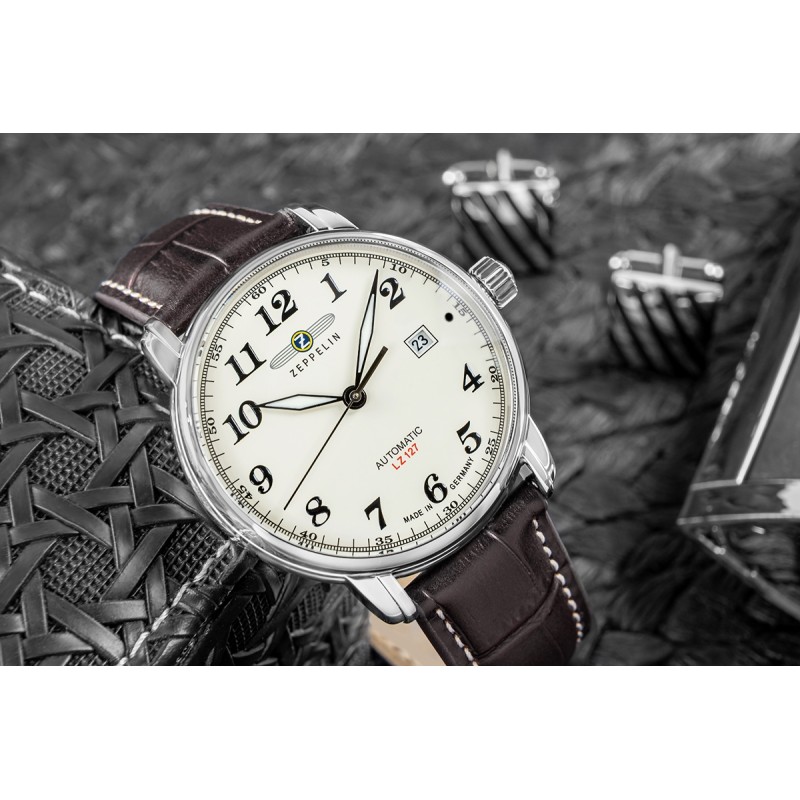 Zegarek Męski ZEPPELIN Automatic LZ 127 7656-5 + BOX