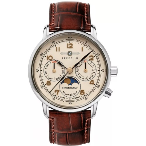 Zegarek Dęmski ZEPPELIN LZ121 Mediterranee Moonphase 9637-5 + BOX