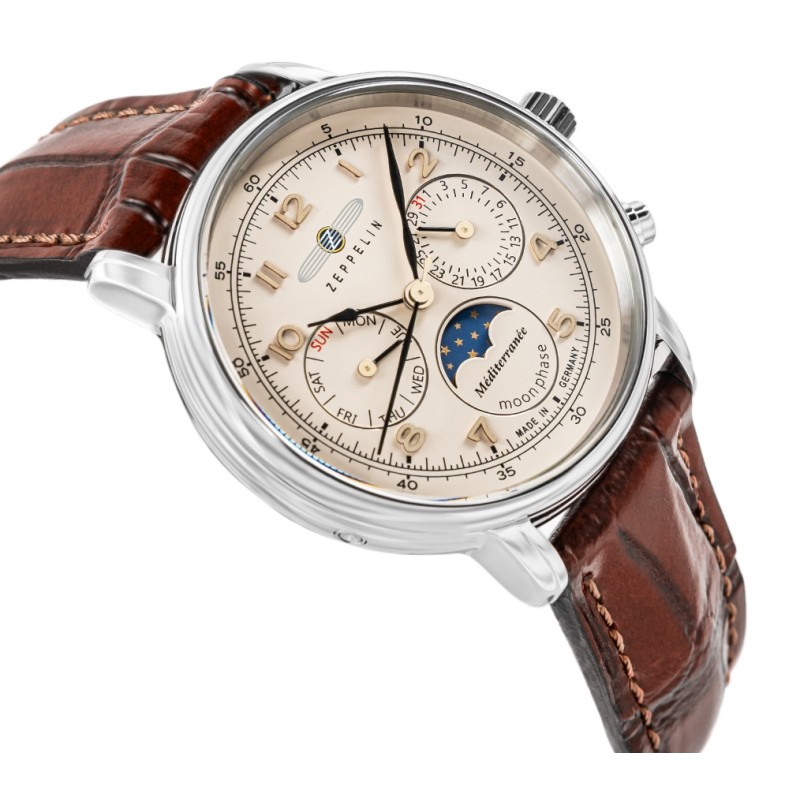 Zegarek Dęmski ZEPPELIN LZ121 Mediterranee Moonphase 9637-5 + BOX