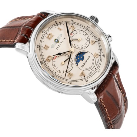 Zegarek Dęmski ZEPPELIN LZ121 Mediterranee Moonphase 9637-5 + BOX