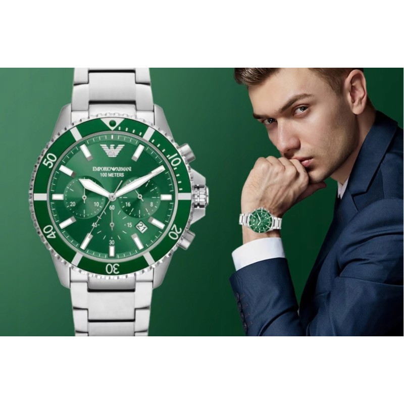 Zegarek męski Emporio Armani AR11500 World Explorer / Diver Chronograph + BOX.