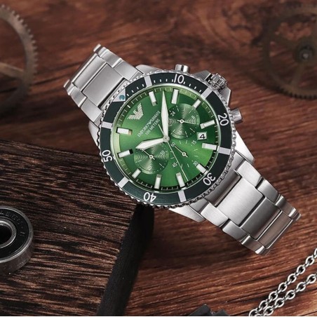 Zegarek męski Emporio Armani AR11500 World Explorer / Diver Chronograph + BOX.