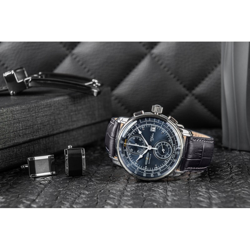 Zegarek Męski ZEPPELIN 100 Yahre Chronograph 8670-3 + BOX