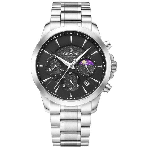Zegarek Męski Giewont Chronograph Sapphire Srebrny GW9460-B2