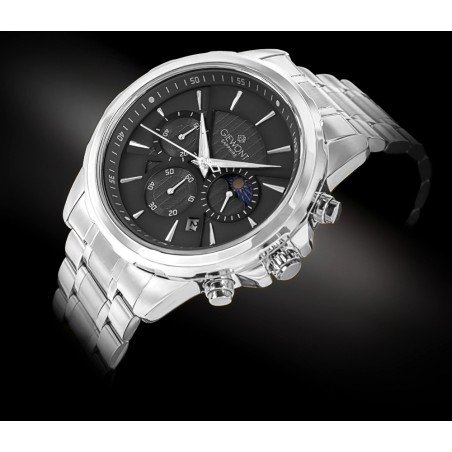 Zegarek Męski Giewont Chronograph Sapphire Srebrny GW9460-B2