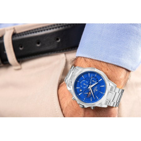 Zegarek Męski Giewont Chronograph Sapphire Srebrno Niebieski GW9460-B3