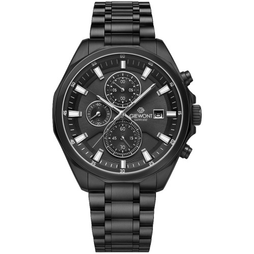 Zegarek Męski Giewont Chronograph Sapphire Czarny GW7290-B1