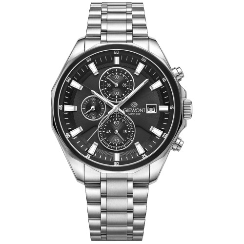 Zegarek Męski Giewont Chronograph Sapphire Srebrny GW7290-B2