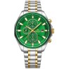 Zegarek Męski Giewont Chronograph Sapphire Srebrno Zielony GW7290-B7