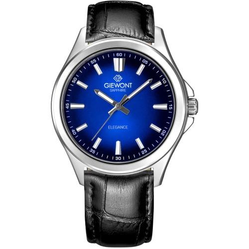 Zegarek Męski Giewont Elegance Sapphire Czarno Niebieski GW5160-A6