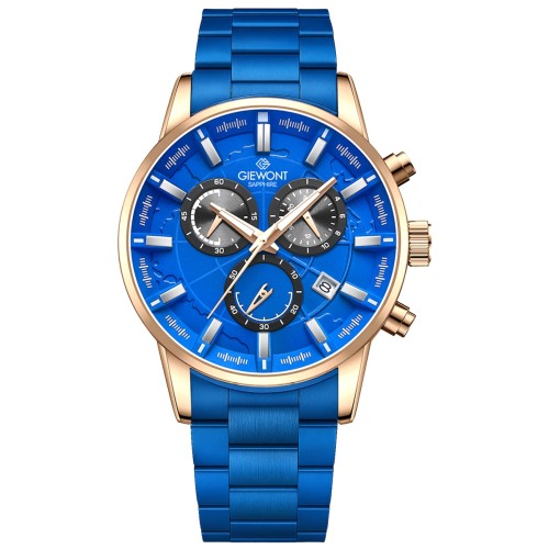 Zegarek Męski Giewont Chronograph Sapphire Niebieski GW4580-B5