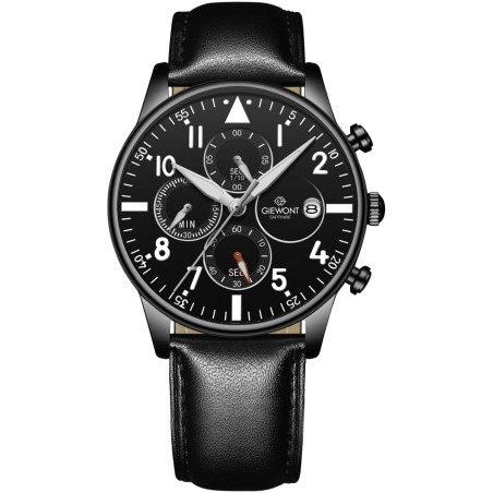 Zegarek Męski Giewont Chronograph Sapphire Czarny GW5630-A1