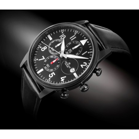 Zegarek Męski Giewont Chronograph Sapphire Czarny GW5630-A1