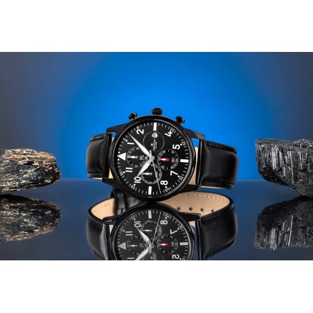 Zegarek Męski Giewont Chronograph Sapphire Czarny GW5630-A1