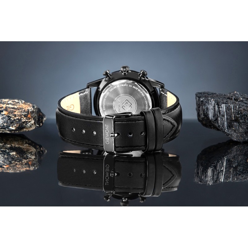 Zegarek Męski Giewont Chronograph Sapphire Czarny GW5630-A1