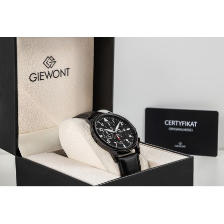 Zegarek Męski Giewont Chronograph Sapphire Czarny GW5630-A1