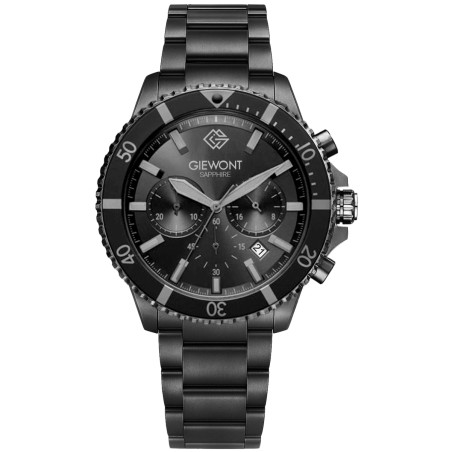 Zegarek Męski Giewont Chronograph Sapphire Czarno Tytanowy GW3970-B1