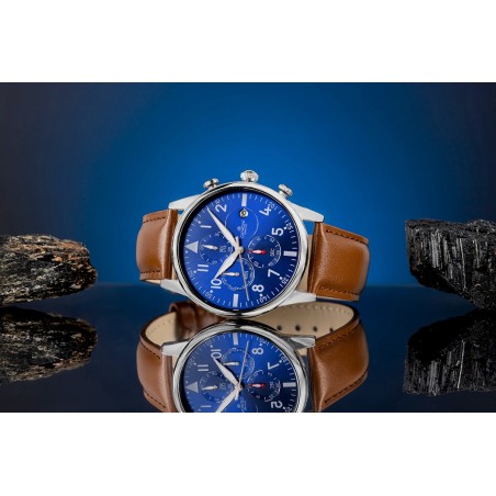Zegarek Męski Giewont Chronograph Sapphire Brązowo Niebieski GW5630-A6