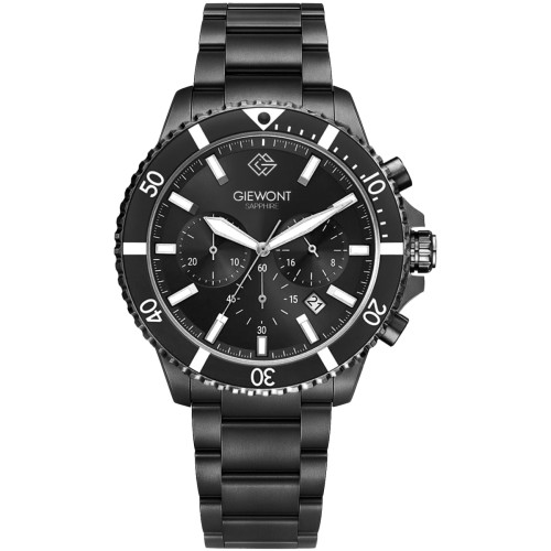 Zegarek Męski Giewont Chronograph Sapphire Czarny GW3970-B4