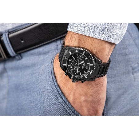 Zegarek Męski Giewont Chronograph Sapphire Czarny GW3970-B4