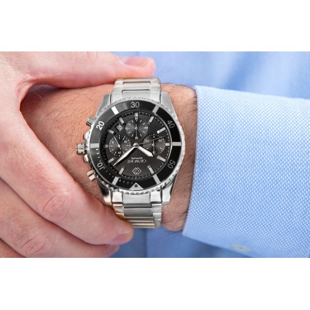 Zegarek Męski Giewont Chronograph Sapphire Srebrny GW3970-B2