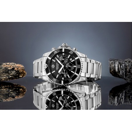 Zegarek Męski Giewont Chronograph Sapphire Srebrny GW3970-B2