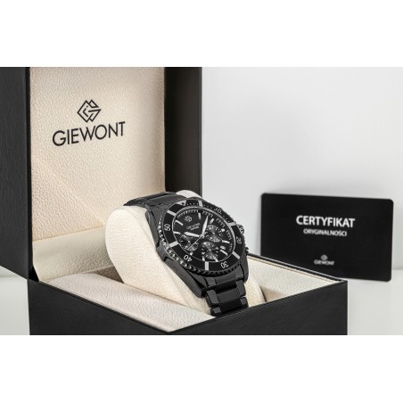Zegarek Męski Giewont Chronograph Sapphire Czarny GW3970-B4