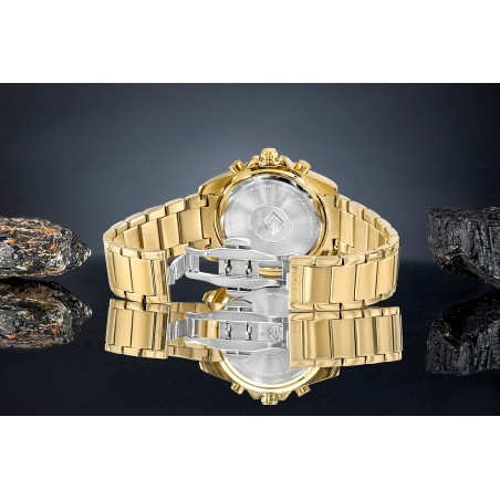 Zegarek Męski Giewont Chronograph Sapphire Złoto Czarny GW3970-B7
