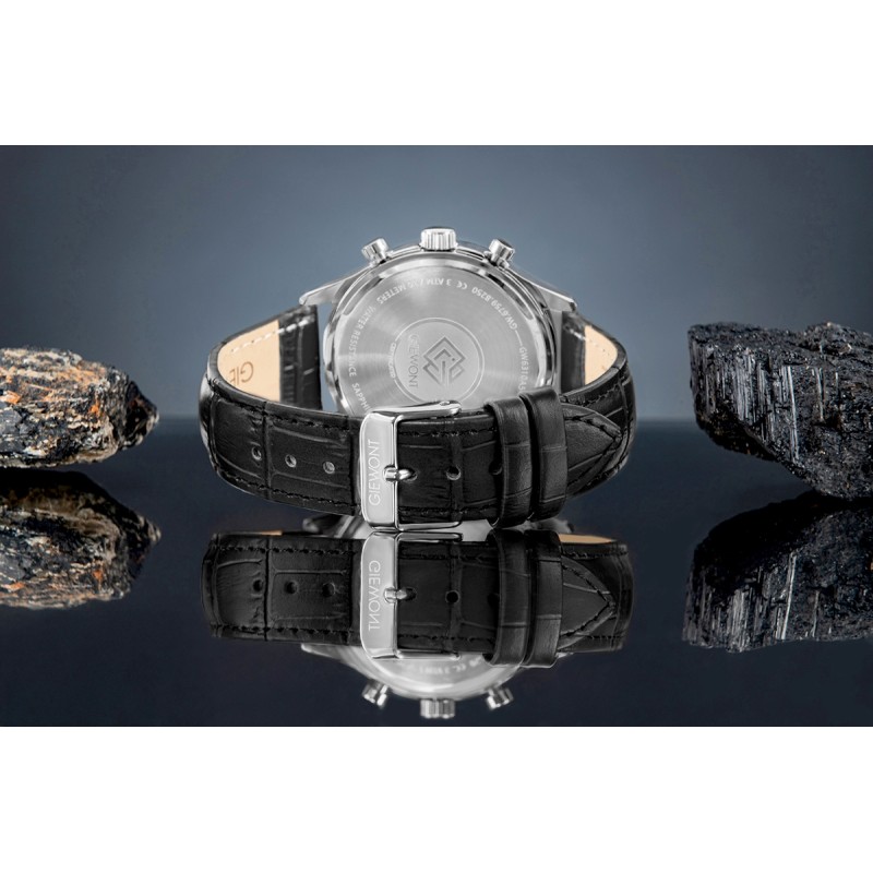 Zegarek Męski Giewont Chronograph Sapphire Czarno Srebrny GW6310-A2