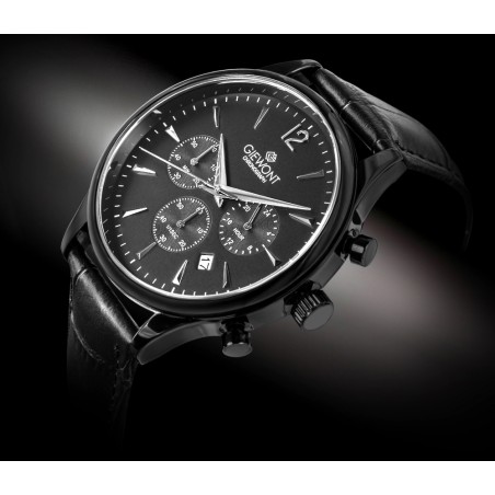 Zegarek Męski Giewont Chronograph Sapphire Czarny GW6310-A1