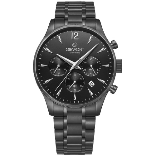 Zegarek Męski Giewont Chronograph Sapphire Czarny GW6310-B1