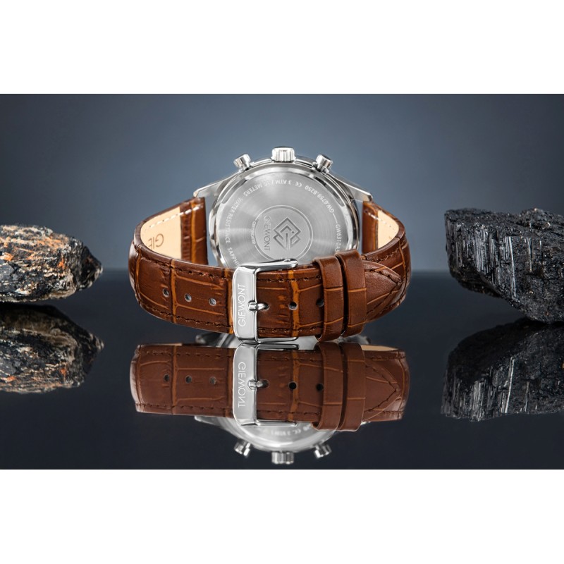 Zegarek Męski Giewont Chronograph Sapphire Brązowo Niebieski GW6310-A5
