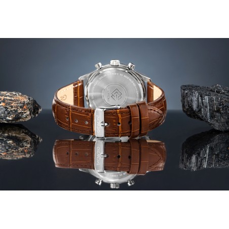 Zegarek Męski Giewont Chronograph Sapphire Brązowo Niebieski GW6310-A5