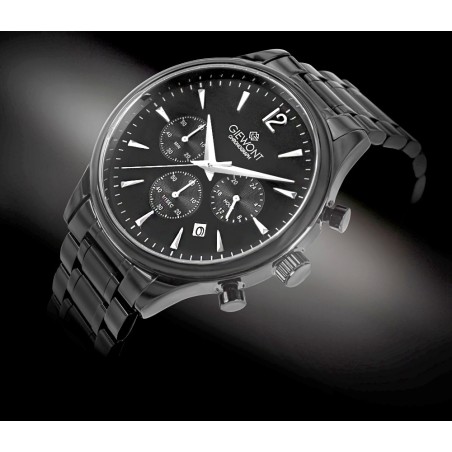 Zegarek Męski Giewont Chronograph Sapphire Czarny GW6310-B1
