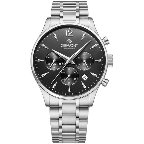 Zegarek Męski Giewont Chronograph Sapphire Srebrny GW6310-B2
