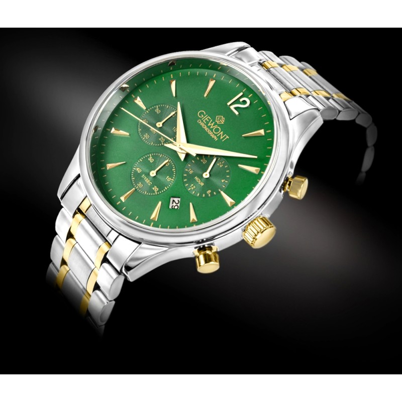 Zegarek Męski Giewont Chronograph Sapphire Zielony GW6310-B6