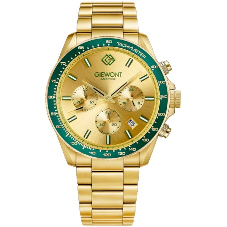 Zegarek Męski Giewont Chronograph Sapphire Złoto Zielony GW3520-B6