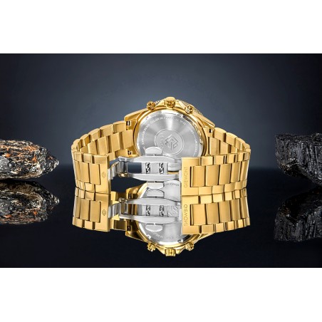 Zegarek Męski Giewont Chronograph Sapphire Złoto Czarny GW3520-B4