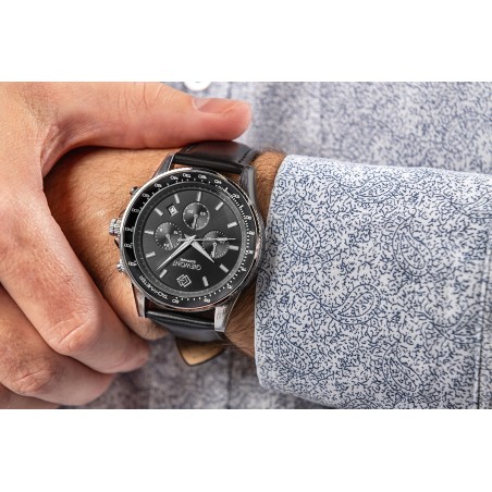 Zegarek Męski Giewont Chronograph Sapphire Czarny GW3520-A4