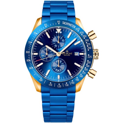 Zegarek Męski Giewont Chronograph Sapphire Niebiesko Miedziany GW8720-B5