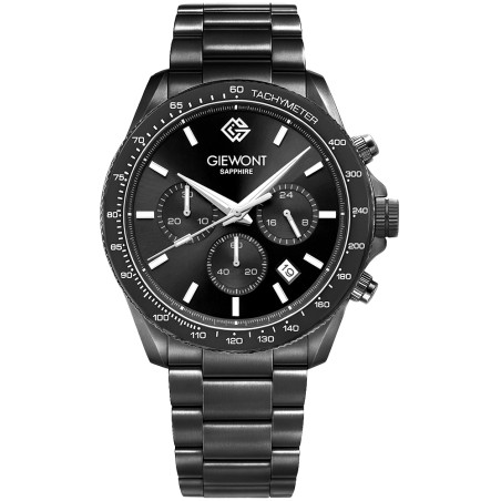 Zegarek Męski Giewont Chronograph Sapphire Czarny GW3520-B1